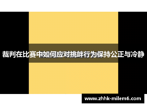 裁判在比赛中如何应对挑衅行为保持公正与冷静